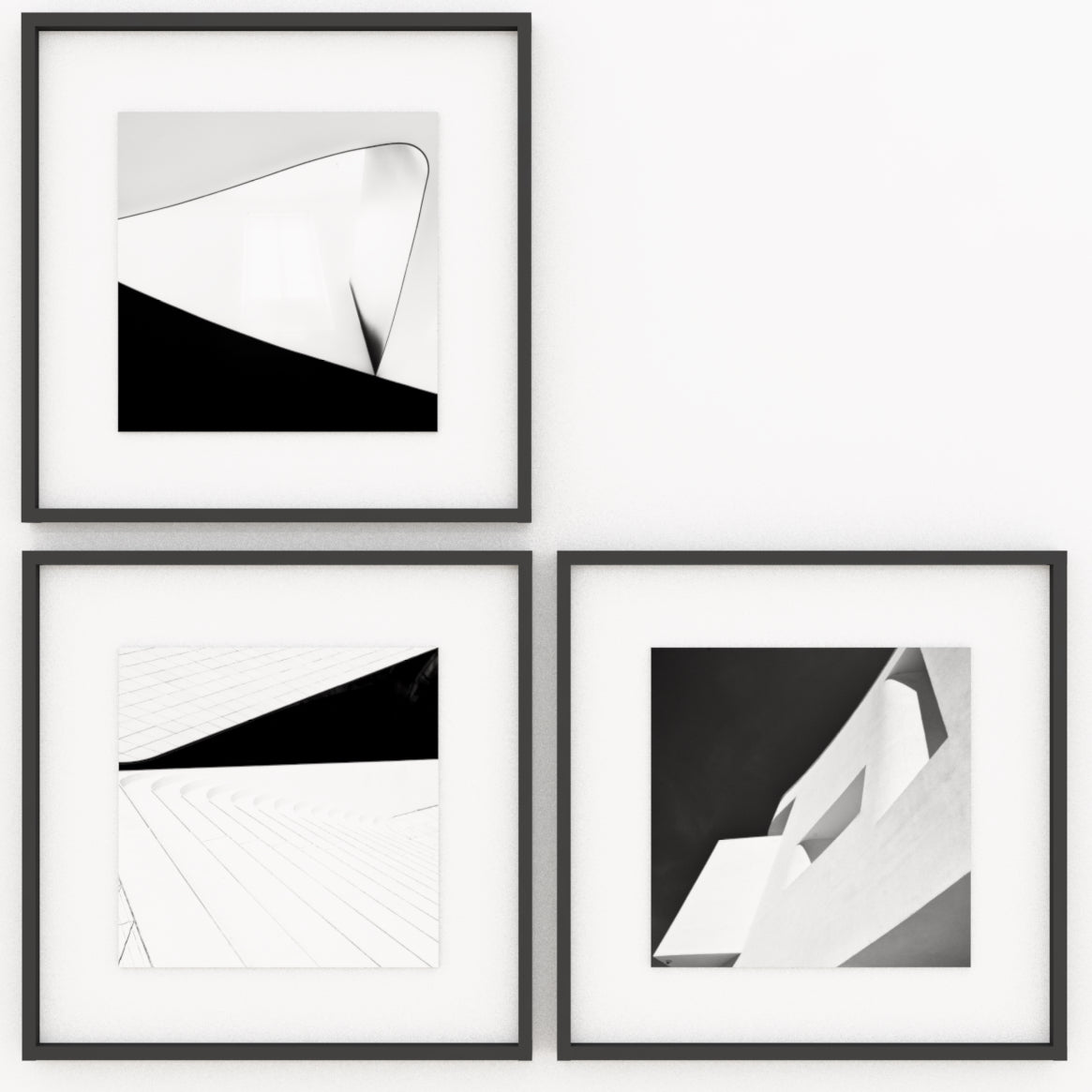 3 modern architectural curves