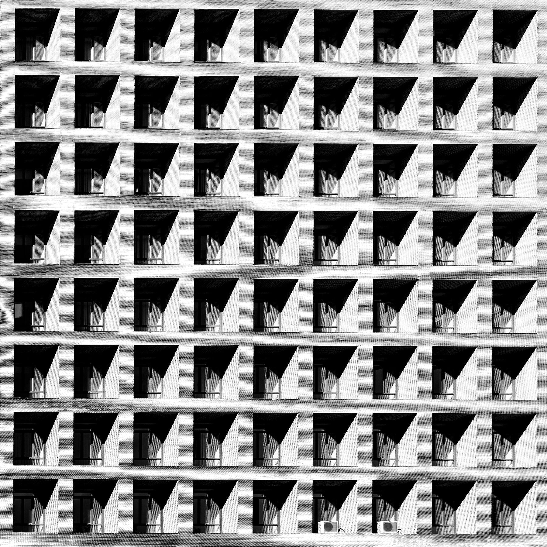 MINISTERIO DE SANDIDAD, POLITICA SOCIAL E IGUALDAD, MADRID, SPAIN by Francisco de Asis Cabrero . Black & white architectural photograph by Eric Schneider Photography