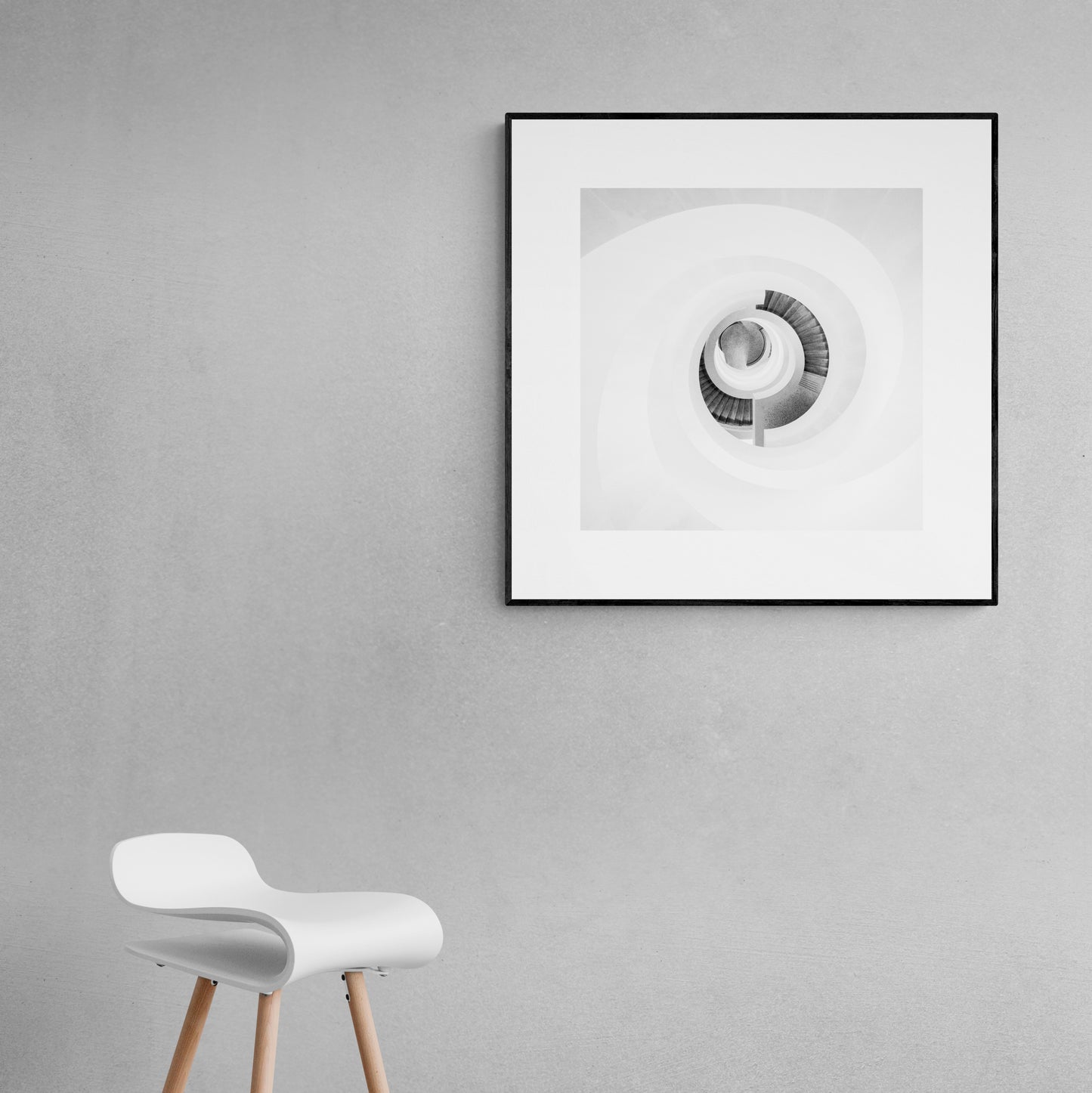 Luma Tower, Arles. Staircase. Minimal black and white photography. Abstract, fine art photographs + wall art. By Eric Schneider Photography Edit alt text