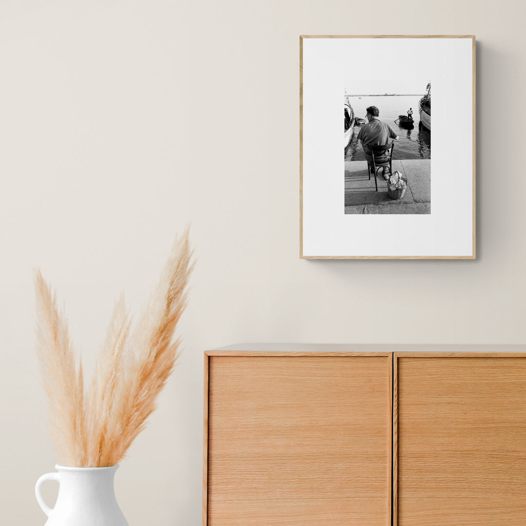 Vintage Street black and white street photography greek fishermen c1970 Edit alt text