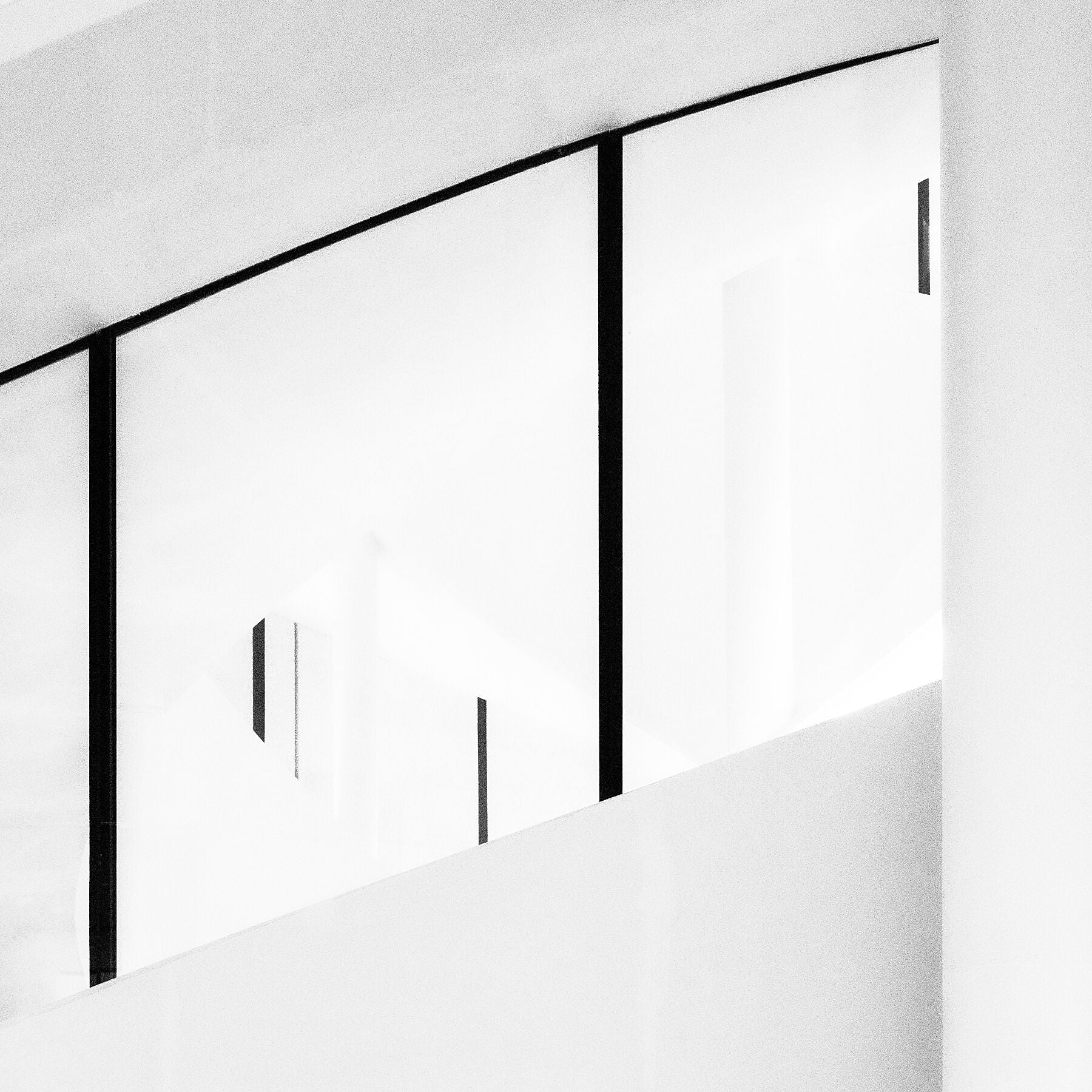 Luma Tower, Arles. Staircase. Minimal black and white photography. Abstract, fine art photographs + wall art. By Eric Schneider Photography