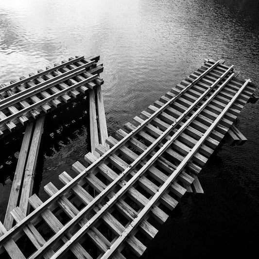 Boston Waterfront, black and white architectural photography and wall art