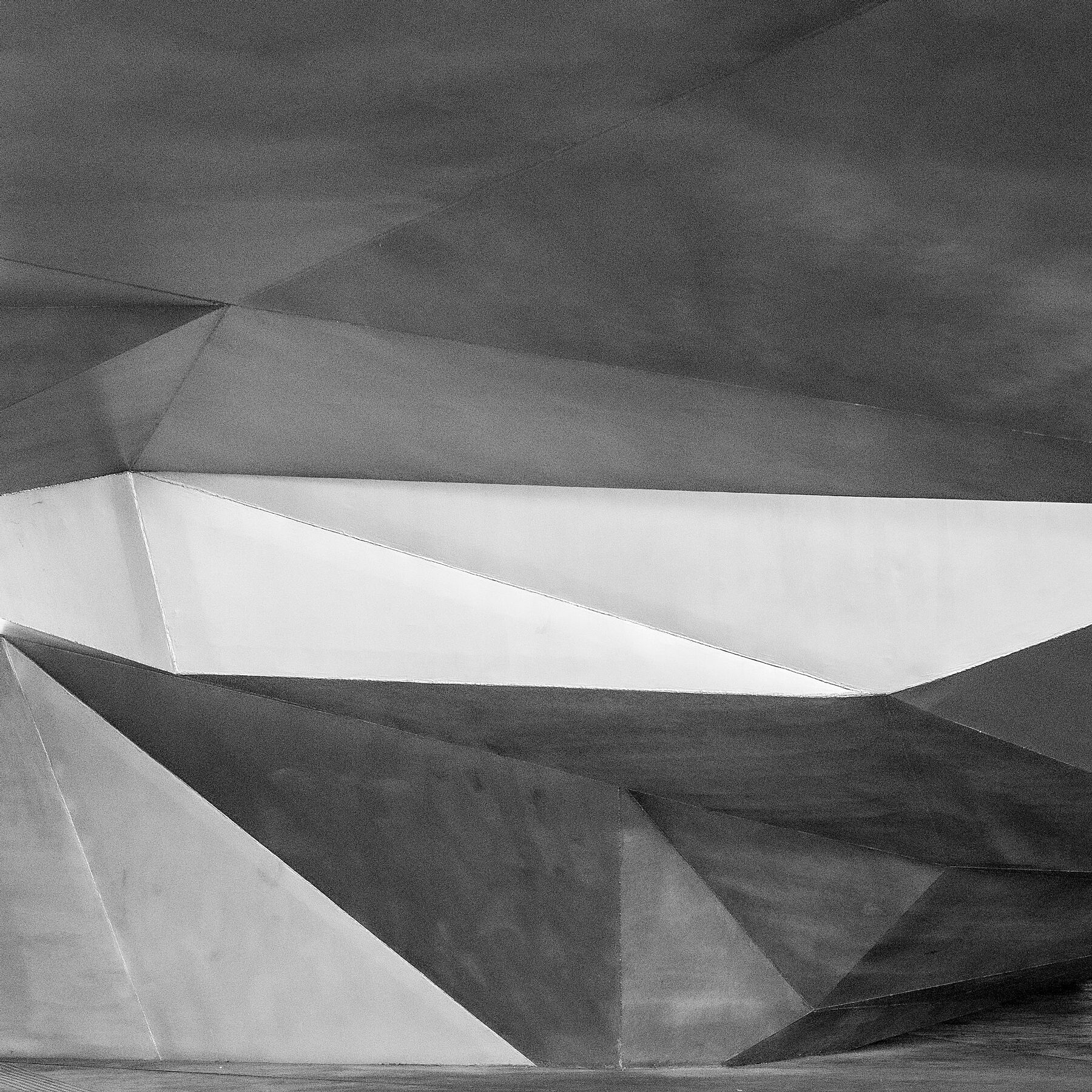 CAIXA FORUM, MADRID, SPAIN by Herzog de Meuron Architects. Black & white architectural photograph by Eric Schneider Photography