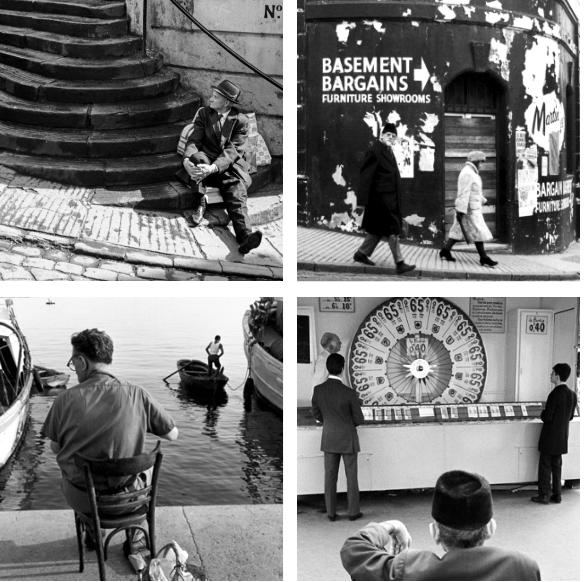 Vintage Street black and white film street photography, c 1963-1973