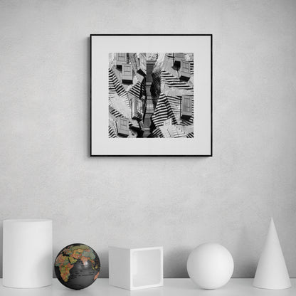 Luma Tower, Arles. Minimal black and white photography. Abstract, fine art photographs + wall art. By Eric Schneider Photography