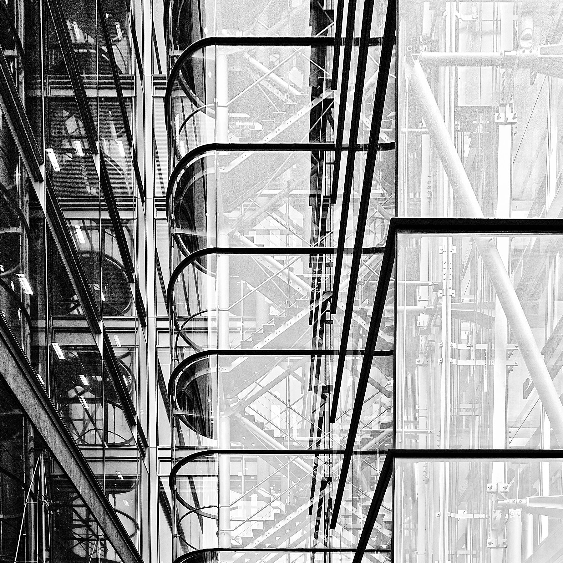 88 WOOD STREET, LONDON, UK by Rogers Stirk Harbour & Partners. Black and white architectural photography by © Eric Schneider Photography