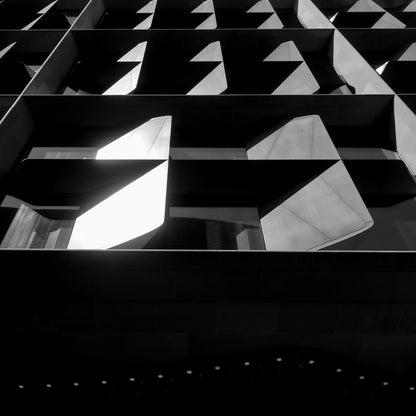 BLOOMBERG EUROPEAN HQ, LONDON, UK by Foster & Partners + Atelier Jean Novel. Black and white architectural photography by © Eric Schneider Photography