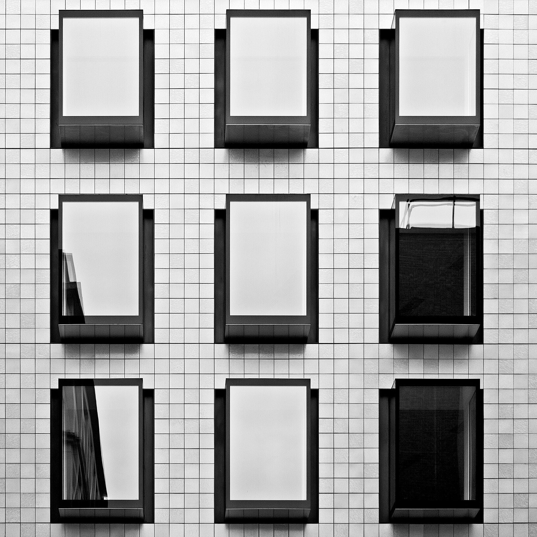 Black and white architectural photography. Abstract wall art