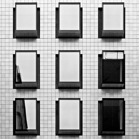 Black and white architectural photography. Abstract wall art