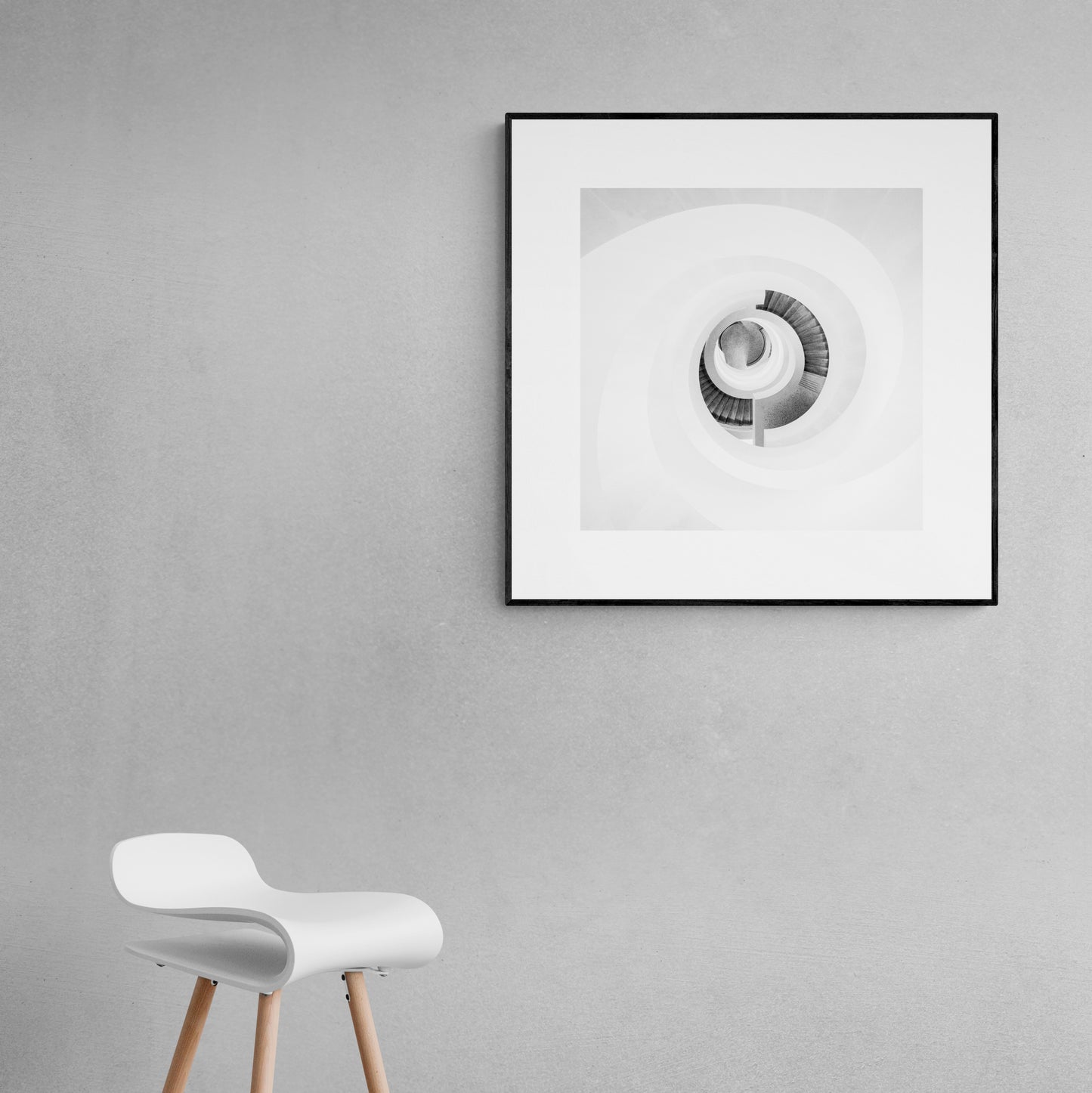 Luma Tower, Arles. Staircase. Minimal black and white photography. Abstract, fine art photographs + wall art. By Eric Schneider Photography  Edit alt text