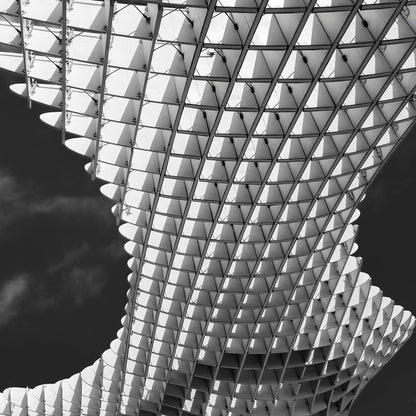 Metrolpol Parasol, Sevlle. Minimal black and white photography. Abstract, fine art photographs + wall art 
