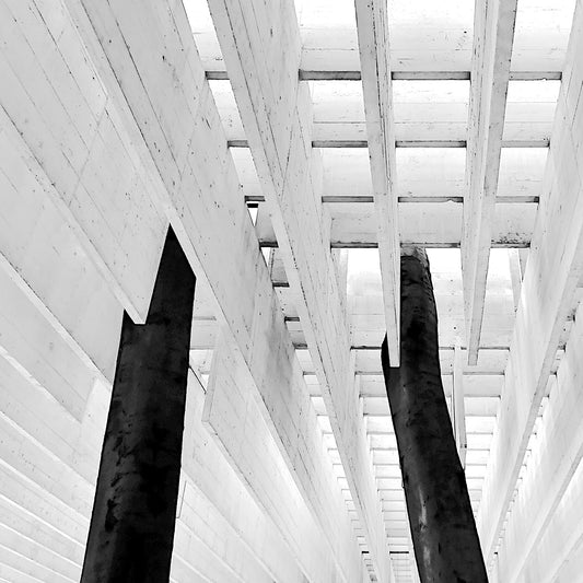 Black and white architectural photography, Nordic Pavilion, Venice