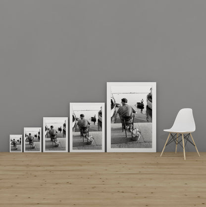 Vintage Street black and white street photography greek fishermen c1970